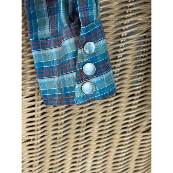 Brush popper large snap button shirt chic by his plaid - Picture 4 of 9